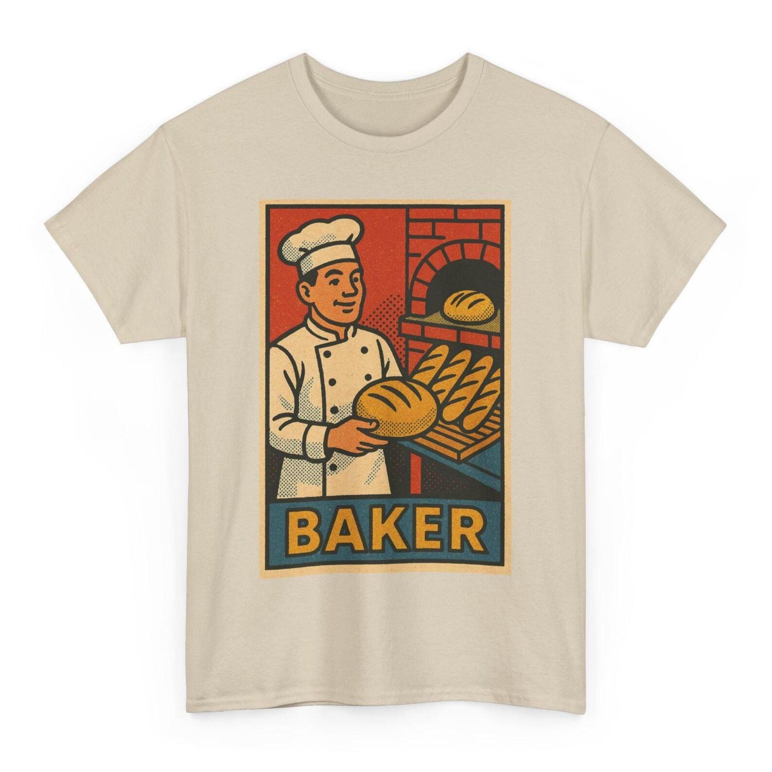 Baker Retro Comic T-Shirt: Vintage Pastry Chef Graphic Tee 3XL