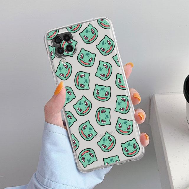 

Прозрачный чехол для Samsung Galaxy A52 A12 A51 A32 A21s A71 A32 A22 50 A70 A31 A72 5G чехол для телефона милый Пикачу Pkemon аниме чехол Samsung A20e