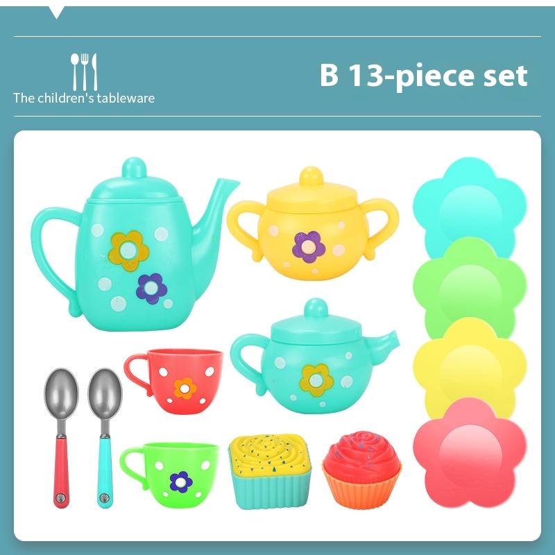 Kids Pretend Play Tea Set Toy, Simulation Kitchen Playset, Perfect Birthday Gift for Boys and Girls