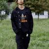 Adidas Originals X Atmos Collaboration Atm Tee Casual Sports Round Neck Short Sleeve Men Tops Black GT7296