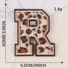 Embroidery Label Leopard Print English Alphabet Cloth Label Clothes And Hats Hand Account Diy Patch Accessories Embroidery Stickers Cloth Stickers
