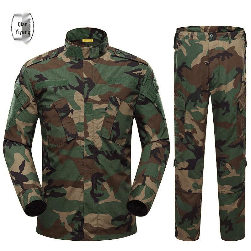 QIANYIYANG Men's Camouflage Tactical Training Suit Set