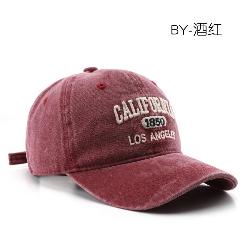 Bavlněná Retro Vintage Baseballová Čepice Pánská Dámská Džínová Vyšívaná Písmena Klobouk Bavlněná Měkká Vrchní Čepice Ležérní Retro Unisex Klobouky