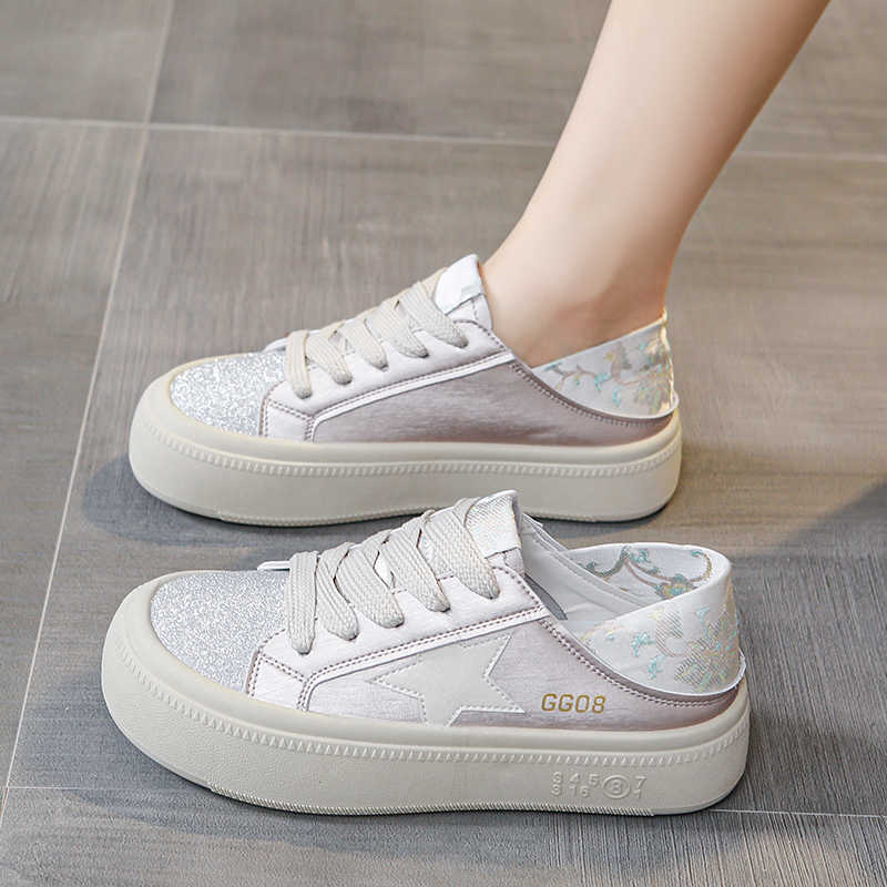 Fashion PU Leather High Sole Women's Shoes For Summer Casual Green Moccasins Women's White Sneakers Sports Temis Sapatenis