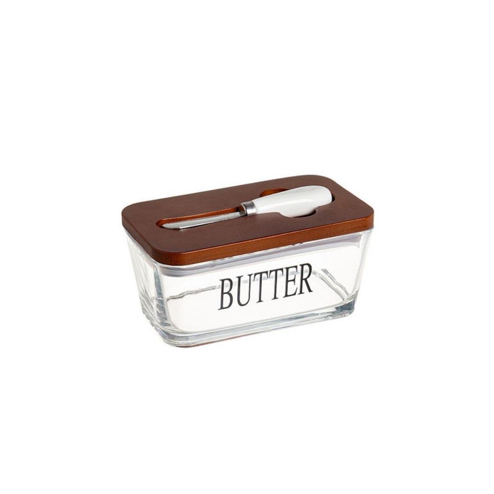 Keep Fresh Glass Butter Box with Butter Cutter Fresh Cheese Tray  Restaurant