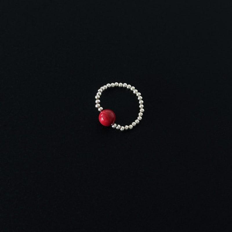 Mosxe [925silver] Red Point Ring