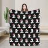 The Terrifier Art The Clown Knitted Blankets Coral Fleece Plush Horror Movie Soft Throw Blanket for Car Sofa Couch Bedroom Quilt