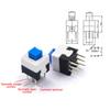 10Pcs/Lot Square 7X7X12Mm 6 Pin Dpdt Mini Push Button Flat Self-Locking Switch G64 Multimeter Switch Micro Switch Kit