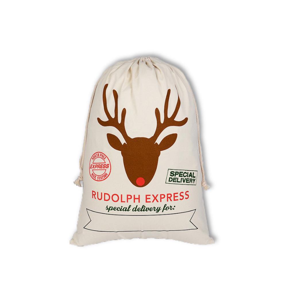 Personnalisé Noël Sac Rudolph Noël Santa Sac Cadeau Présent Personnalisé Noël Sac Rudolph Noël Santa Sac Cadeau Présent