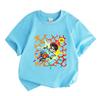 Kids Boys Girls Crew Neck Short Sleeve 100% Cotton T-Shirt, Cool Cartoon Boy Break Dance Printed Soft Breathable Casual Tees for Children Daily Wear S