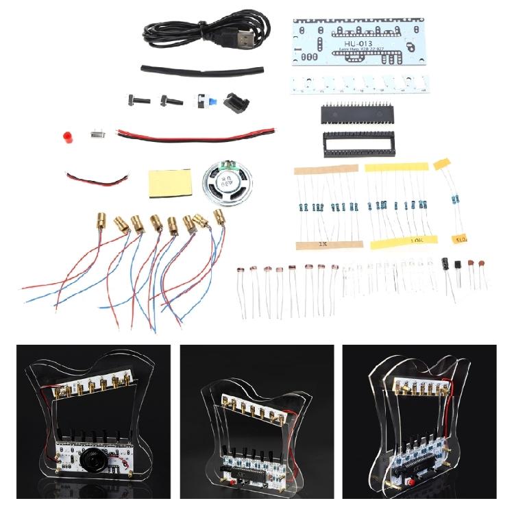 Zestaw DIY 51SCM Zestaw Harfy Laserowej Zestaw Klawiatur DIY Struny Zestaw Części Elektronicznych Zestaw DIY