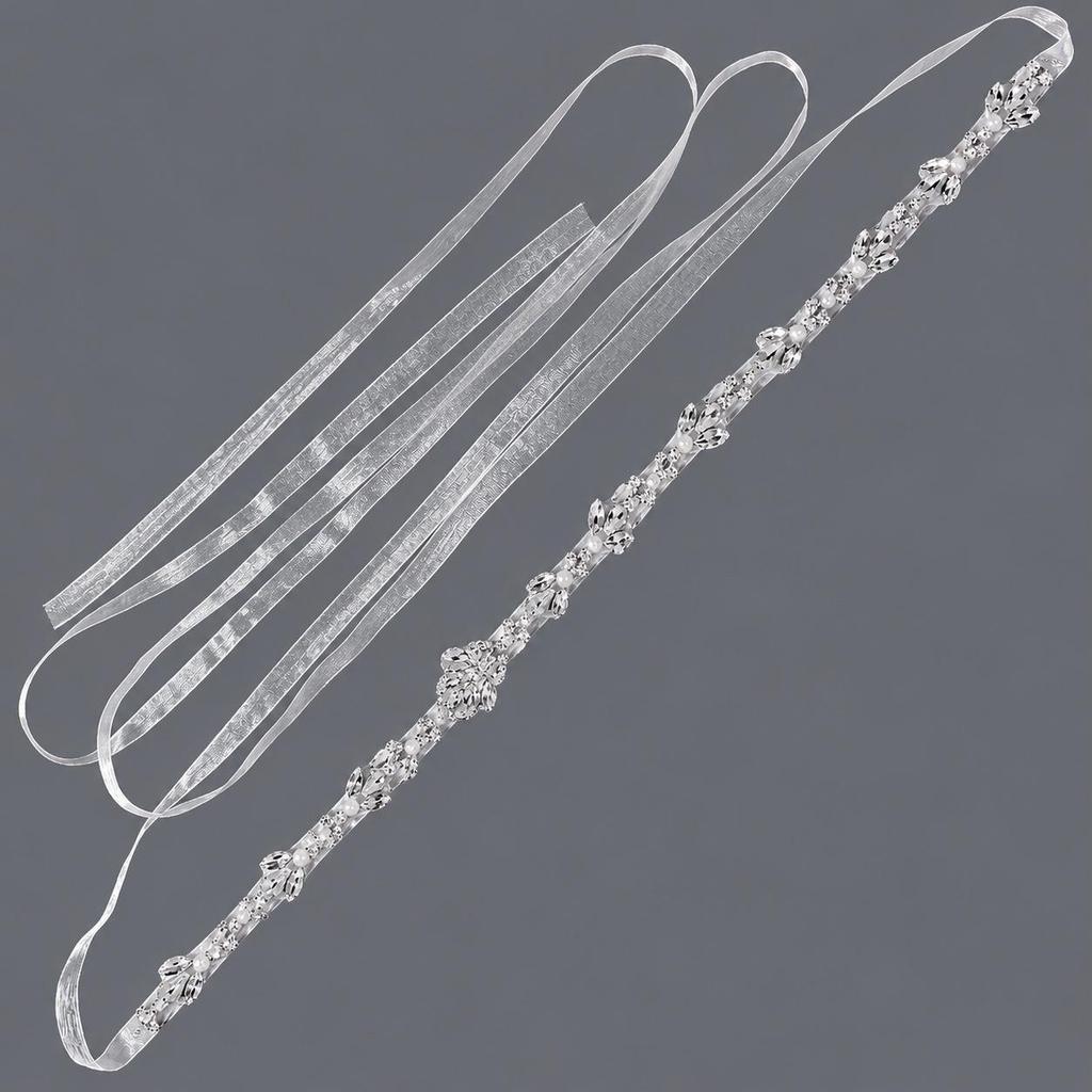 Elegant Silver Rhinestone Wedding Belt – Versatile High-End Dress Accessory for Fashion Shows and Performances