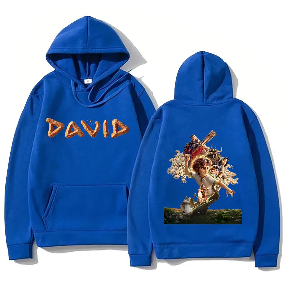DAVID Film Hoodies Film Grafik Sweatshirts Trendige Pullover Anime Print Langarm Lässig Locker Streetwear