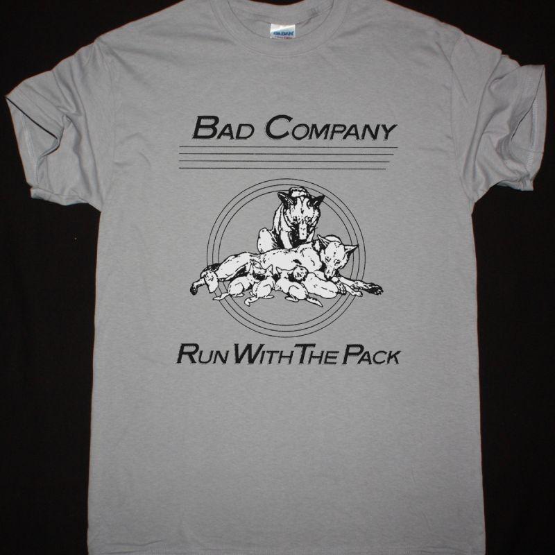 Bad Company Run With The Pack Grey T-Shirt Rock Tee S разноцветный