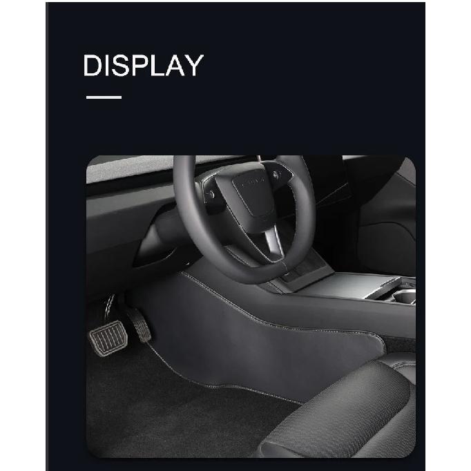 For Tesla Model 3 Highland Central Control Side Defense Kick Pad Nappa Leather Model Y 2023 Right Rudder Protective Foot Pad