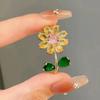 High-End Sparkle Zirconia Flower Stud Earrings & Necklace for Women - Versatile Luxury Design