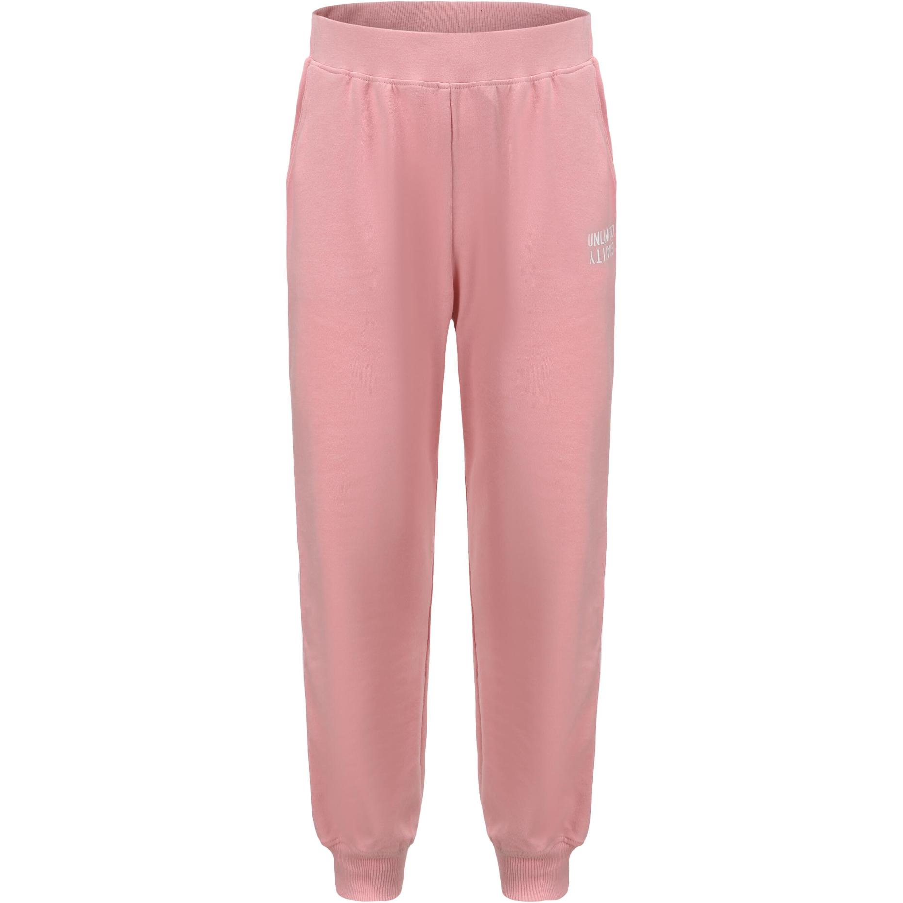 

DECATHLON 100 Slim Letter Comfort Elasticated Knit Sweatpants Pink Kids 14-15Y розовый