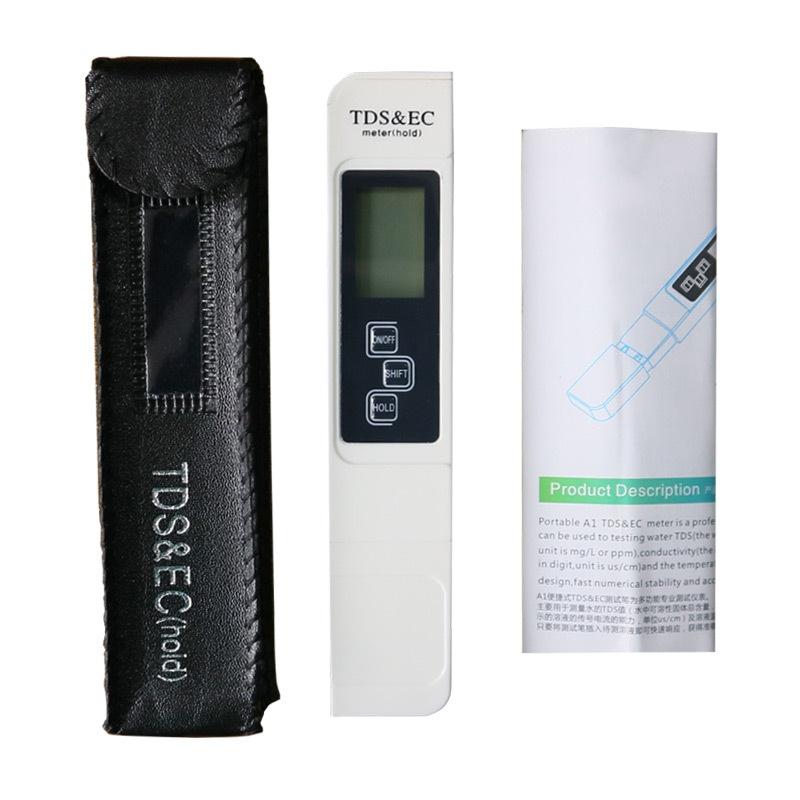 TDS EC Temperature 3in1 Water Tester LED Display Water Quality Monitor Testing Pen for Drinking Water Fertilizer Concentration
