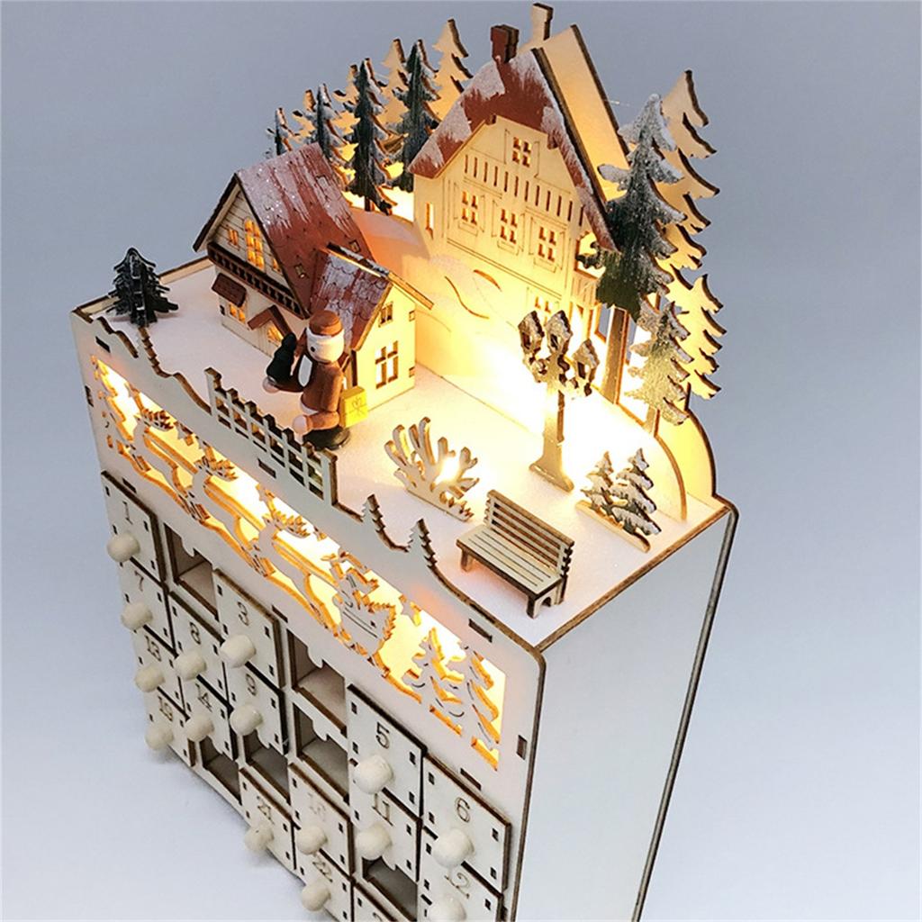 White 24 Day Countdown Calendar Christmas Digital Calendar Decorations Christmas Decorations Home Crafts Decorations