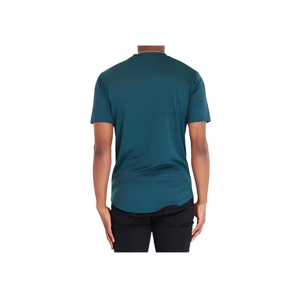 Puma Geometric Print Round Neck Short Sleeve T-Shirt European Cup Player Edition Men Tops Green 757341-10