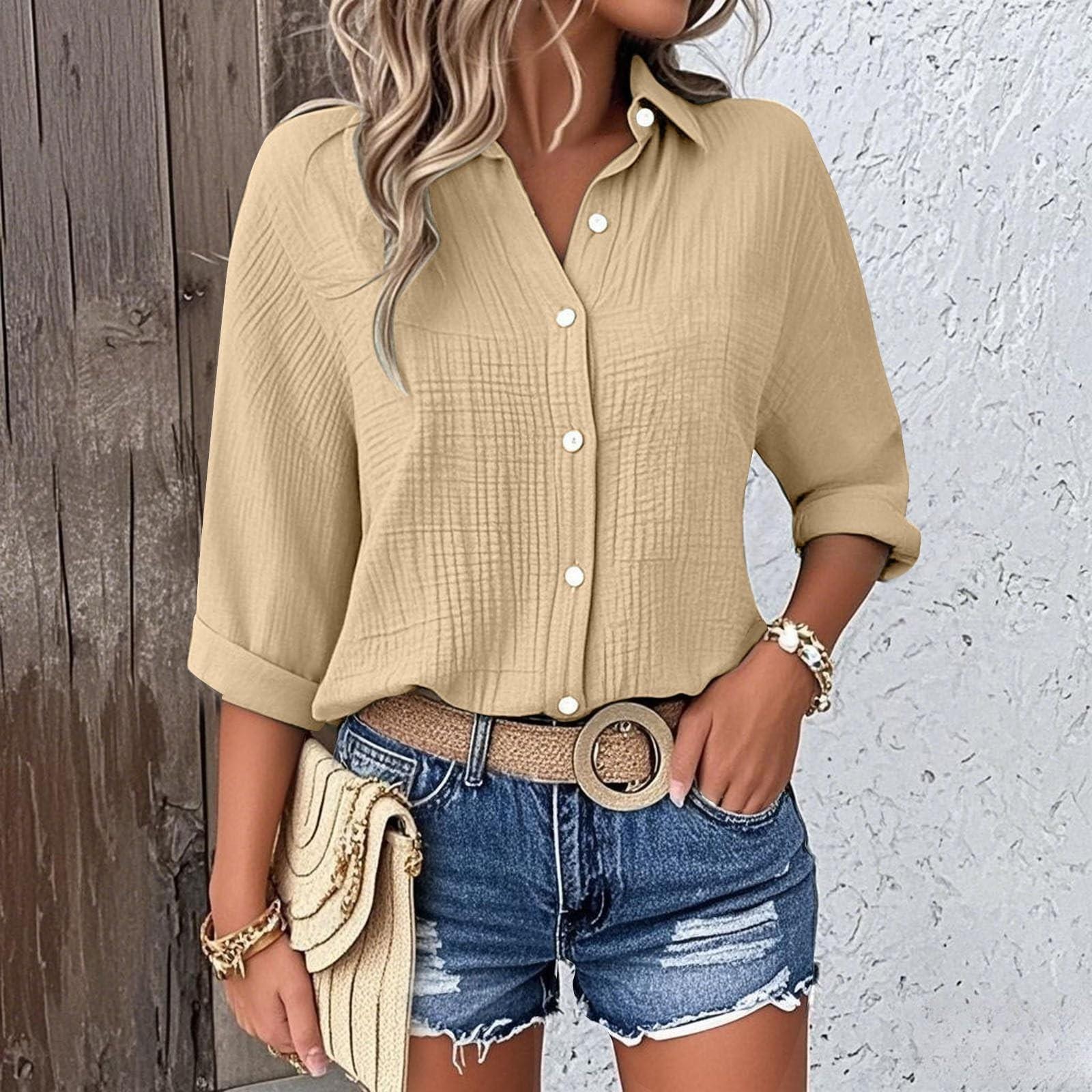 

Women s Fashionable Casual T-shirt Top XL хаки