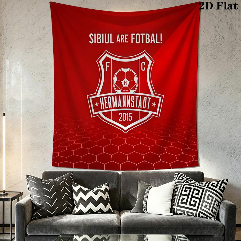 FC Hermannstadt Wall Hanging Printed Fabric Blanket Decorative Tapestries for Bedroom Living Room Home Decor
