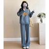 Maternity 2025 Spring/Autumn Outdoor Fashion Dark Grey Sweatshirt & Trousers Set