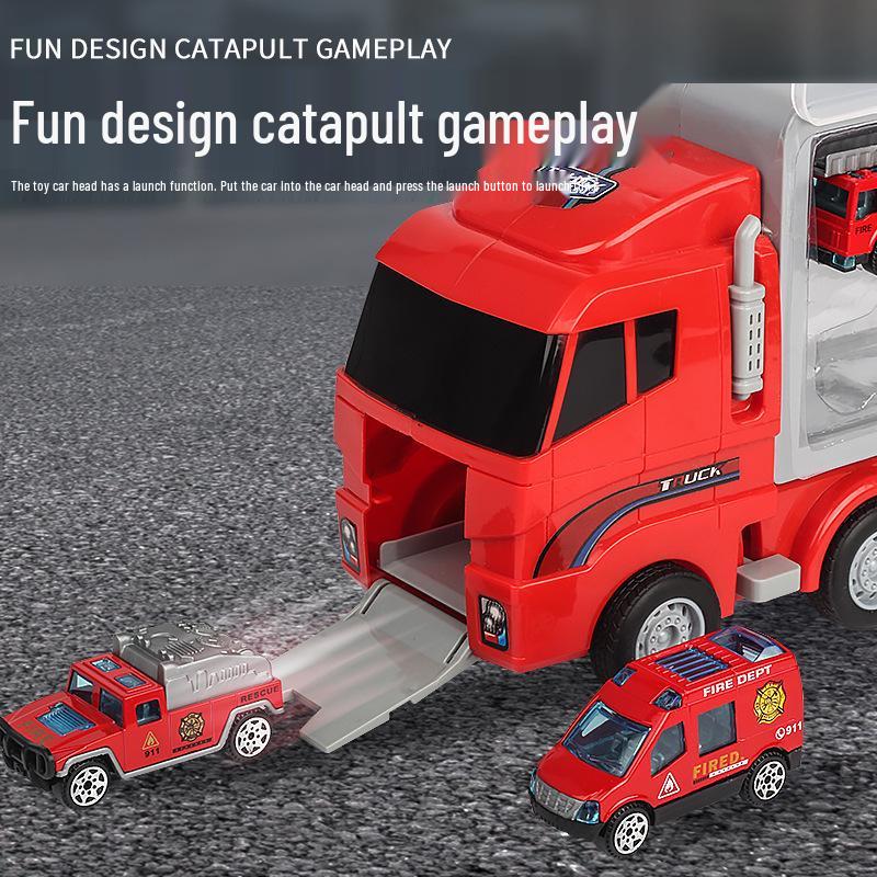 Children's Alloy Toy Car Model Storage Cabinet for Engineering, Firefighting, and Military Vehicles