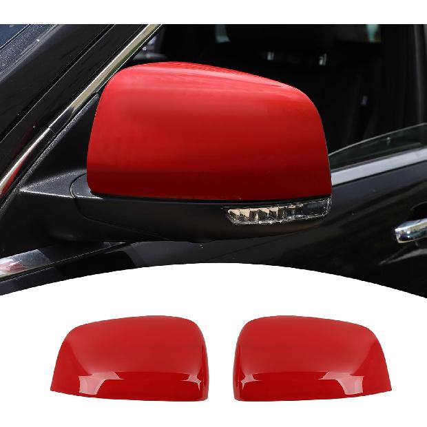 For Grand Cherokee Side Mirror Cover Trim for Jeep Grand Cherokee 2011-2020 for Dodge Durango 2011-Present Carbon Fiber Exterior Accessories 2pcs