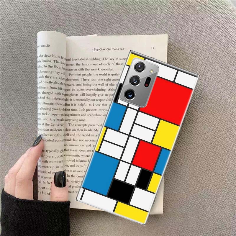 TOPLBPCS Mondrian Grid Phone Case for Samsung A17 A37 A57 A54 A14 A24 A34 A07 A04S A02S A12 A22 A32 A52S A16 A26 A36 A56 A72 Gal