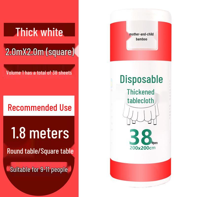 Thickened Waterproof Disposable Plastic Tablecloth for Round & Rectangular Tables