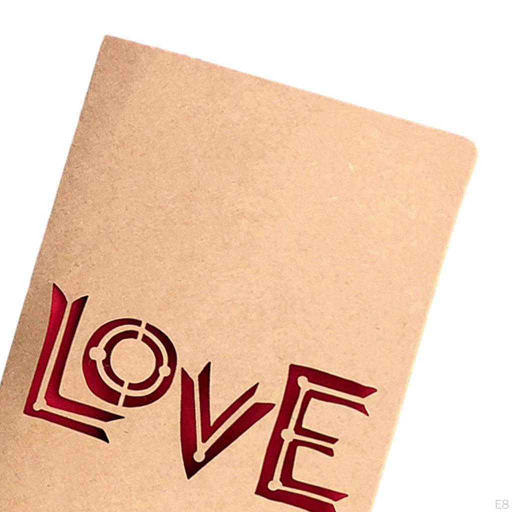 Valentine's Day Cards Birthday Gift Card Kraft Paper Holiday for Family Members