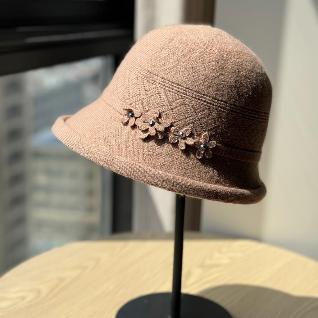 Cappello da Pescatore Autunno e Inverno per Madre di Mezza Età e Anziani Cappello Caldo e Antivento Cappello in Maglia per Anziana Nonna Colore Unico Anti Freddo