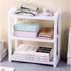 Triple Plastic Storage Box Organizer with Lockable Drawers Desktop Kitchen Bathroom Office Cosmetic Stationery Display Stand
