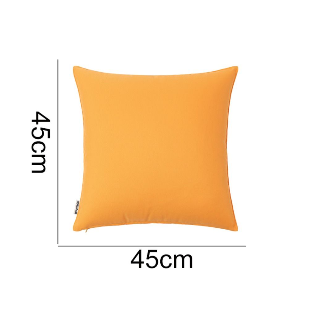Solid Color Pillow Cover Durable Pillow Case Colorful Outdoor Cushion Cover  Sofa
