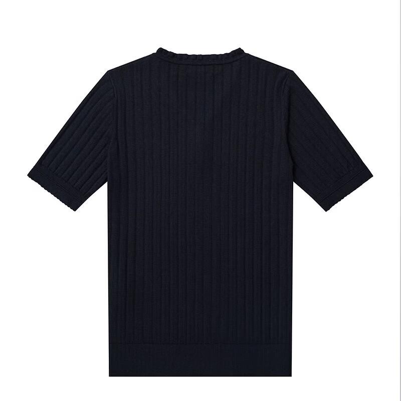 HAZZYS Women's V-Neck Slim Fit Short Sleeve Knit Top