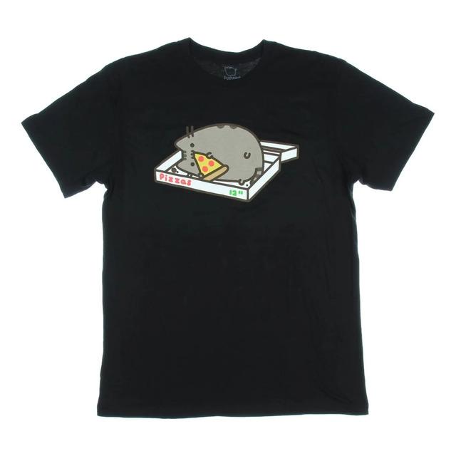 Camiseta Negra Pusheen Pizza Lover Cat S