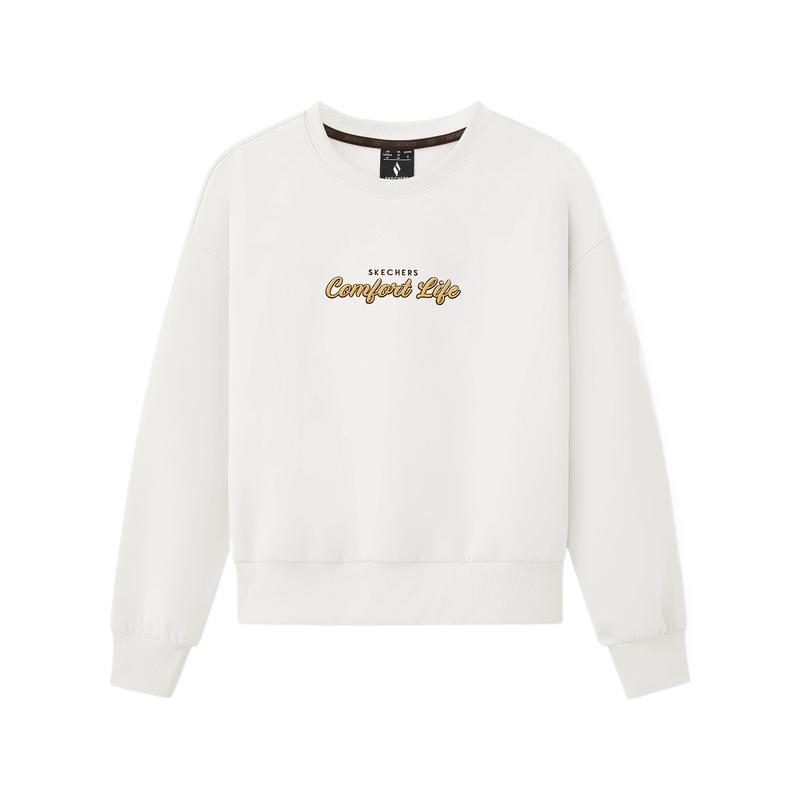 Skechers Trendy Comfortable Versatile Round Neck Sweatshirt Women tops L425W070-0074 S