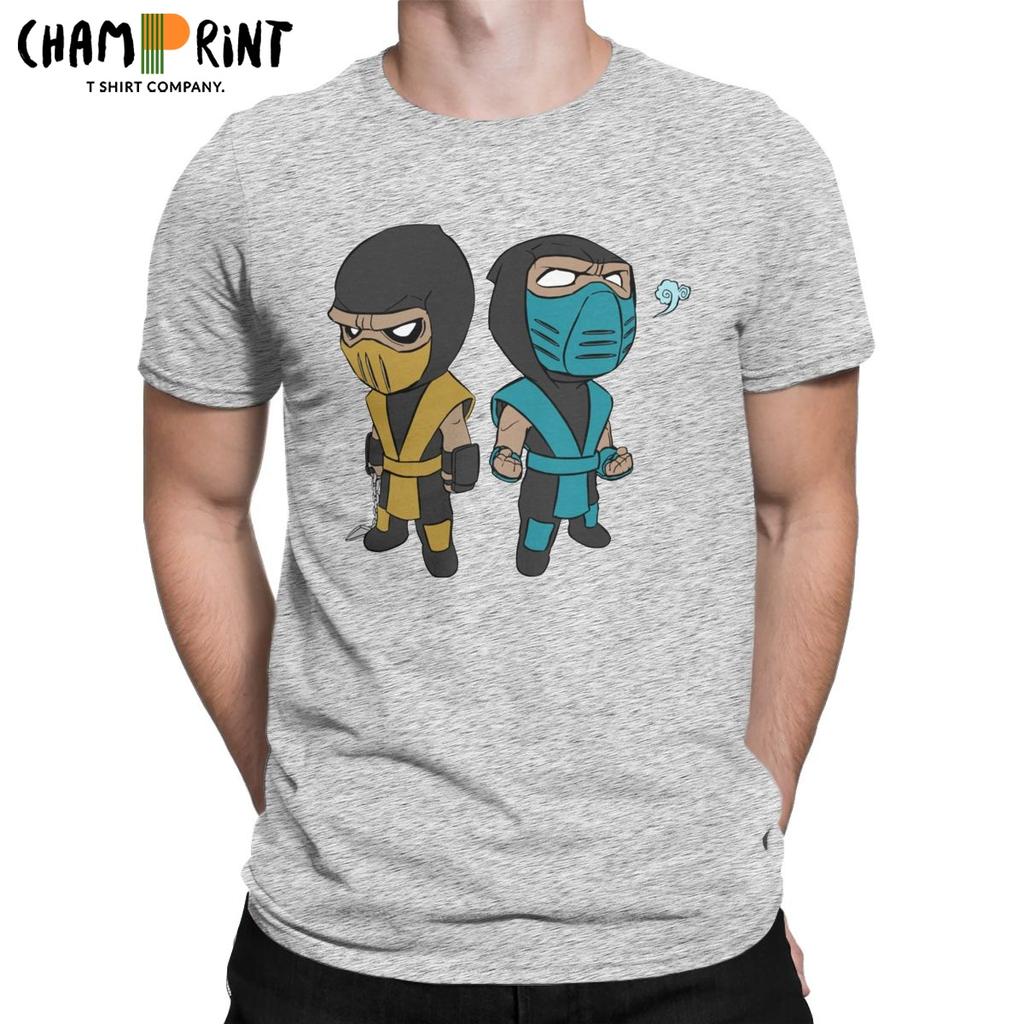 Scorpion SubZero T Shirt Mens Cotton 2021 Fashion TShirts Mortal Kombat Sub Zero Mk11 Arcade Game Tees Printed Tops