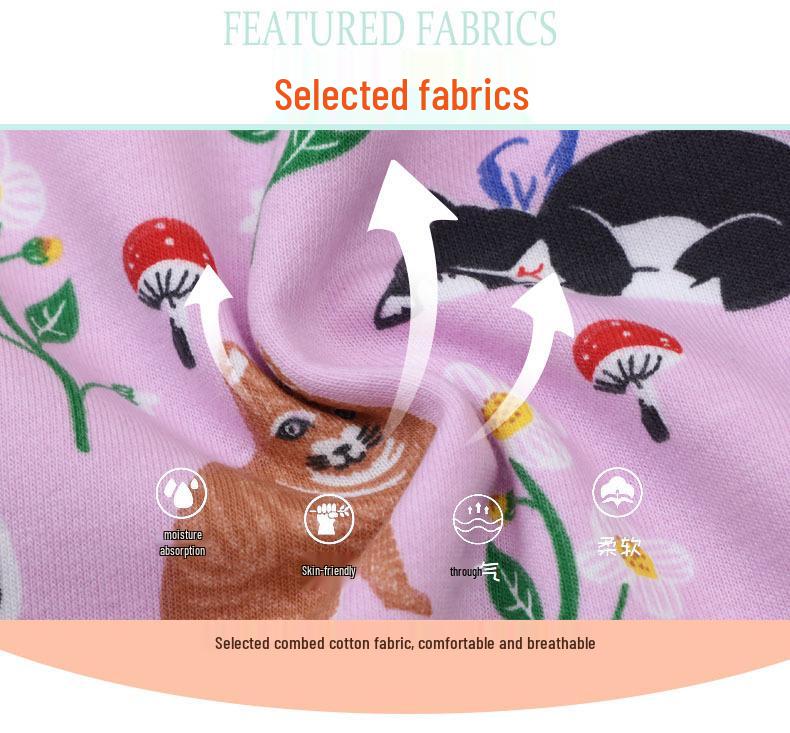 Autumn New Arrivals: Girls' Cartoon Print Pullover Hoodies