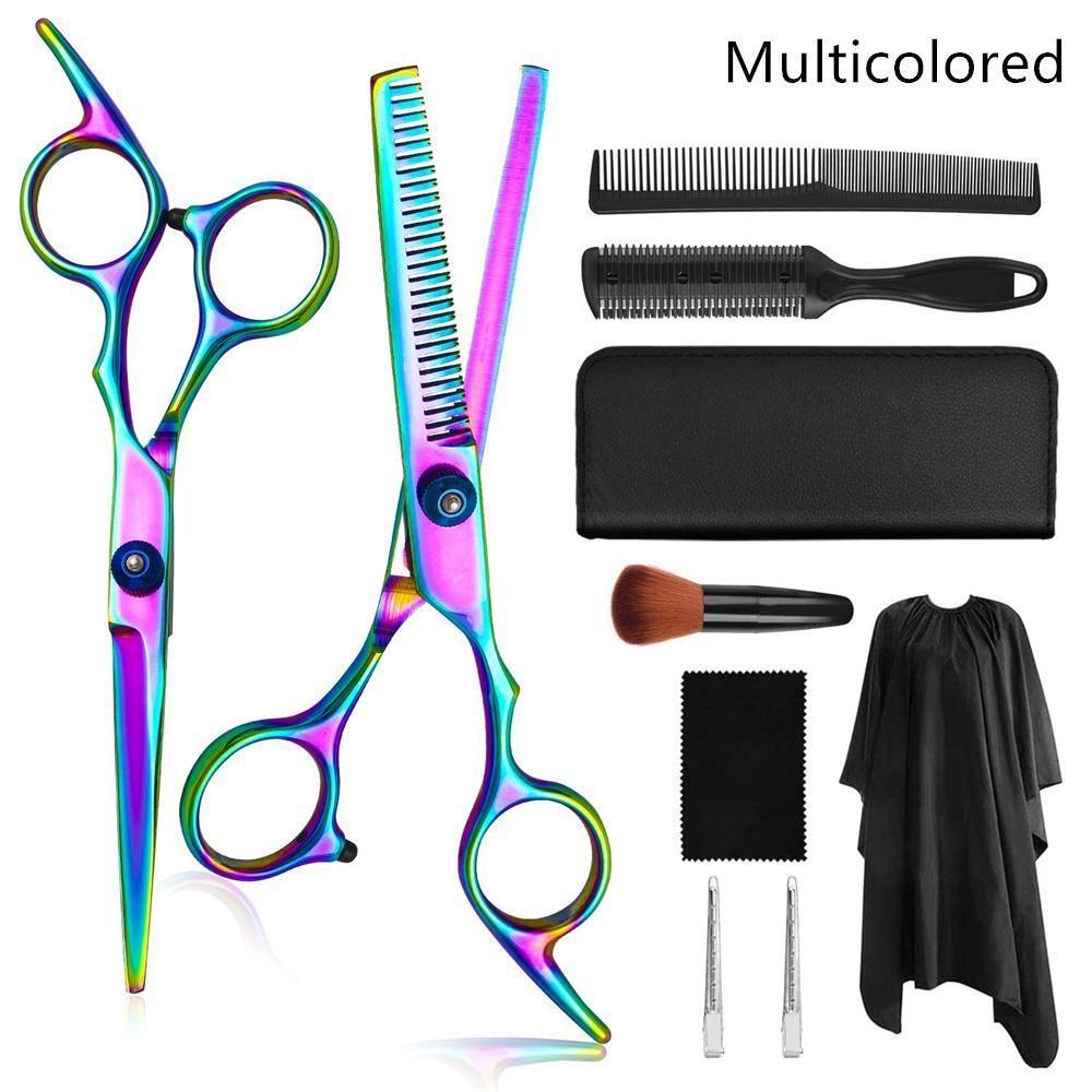 

Триммер для волос из нержавеющей стали, салонные филировочные ножницы для стрижки волос, набор инструментов, набор домашних инструментов Multicolored
