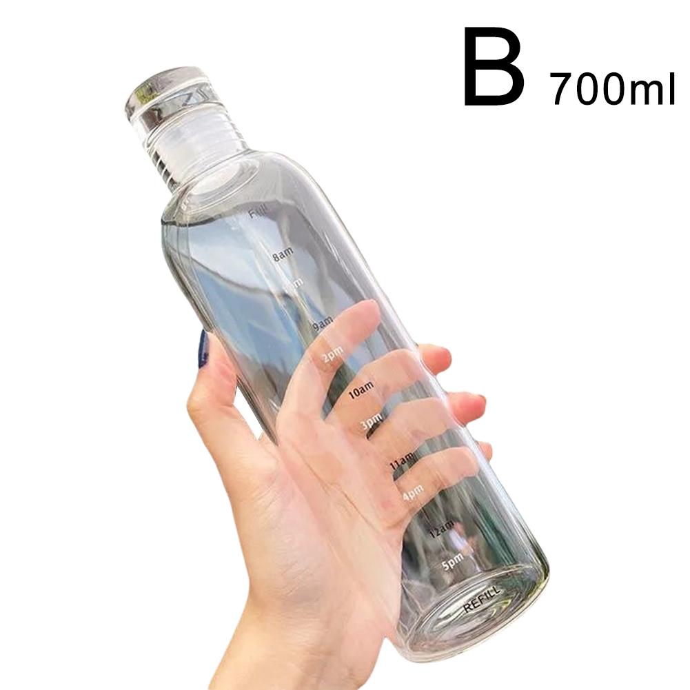 Newest Water Cup Sport Water Bottle With Time Scale Plastic Water Container Leakproof Milk Cup Drinkware Outdoor Water Bottle