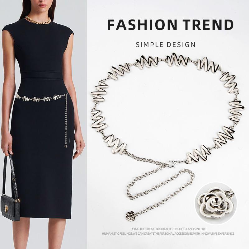 European and American Metal Decorative Waist Chain Women's Fashion Versatile Skirt Suit Body Chain Women's Style