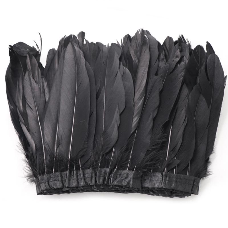 Flowing Fabric Strips & Colored Goose Feather Ribbon for Wedding Dress DIY and Crafting Accessories