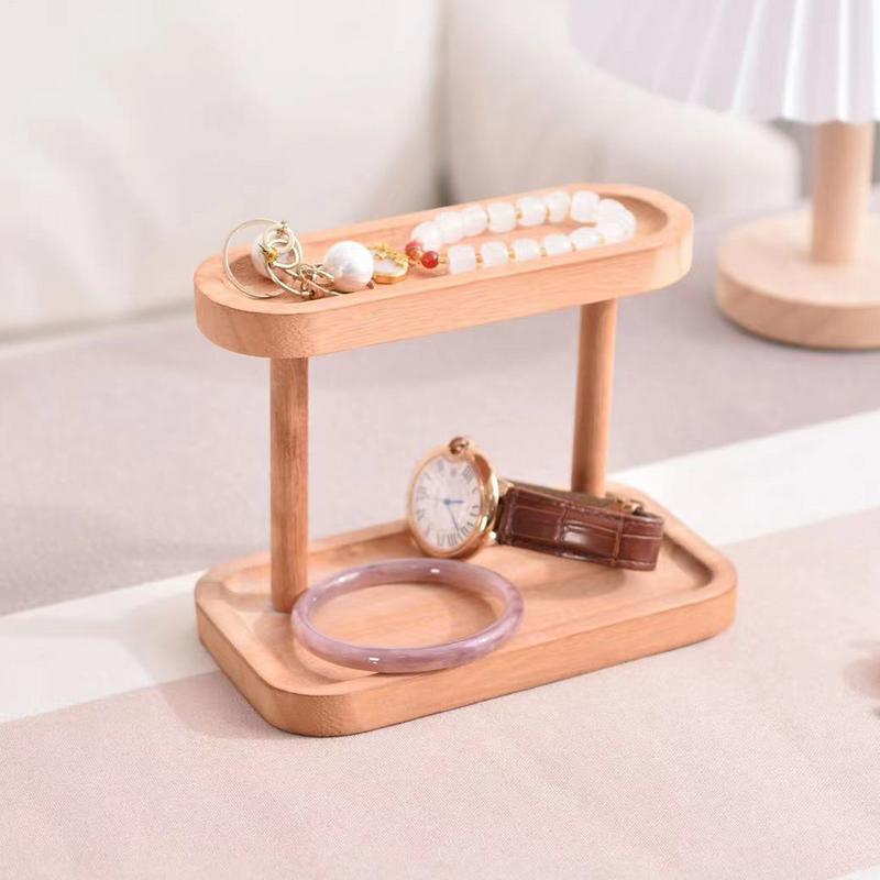 Key Holder Tray Wooded Key Tray Necklace Holder Keychain Holder Display Necklace And Bracelet Holder Dresser Tray Jewelry Rack