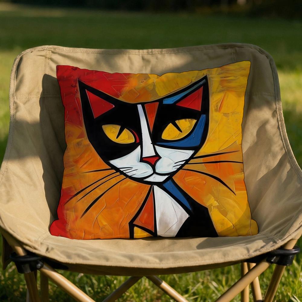 Classic Picasso Cat Oil Cushion Cover Soft Reversible Durable Pillow Cover MultiScene Use for Home Car Daily Comfort