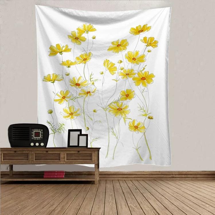 Simple Floral Pattern Tapestry Bedroom Living Room Tapestry Home Wall Decoration Tapestry