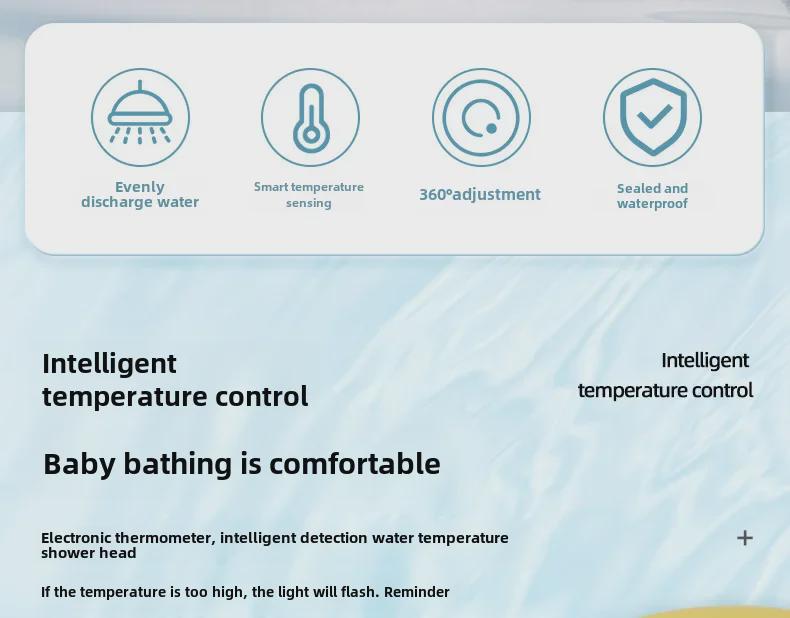 New Summer Elephant Water Bath Toy with Smart Temperature-Sensing Shower Head