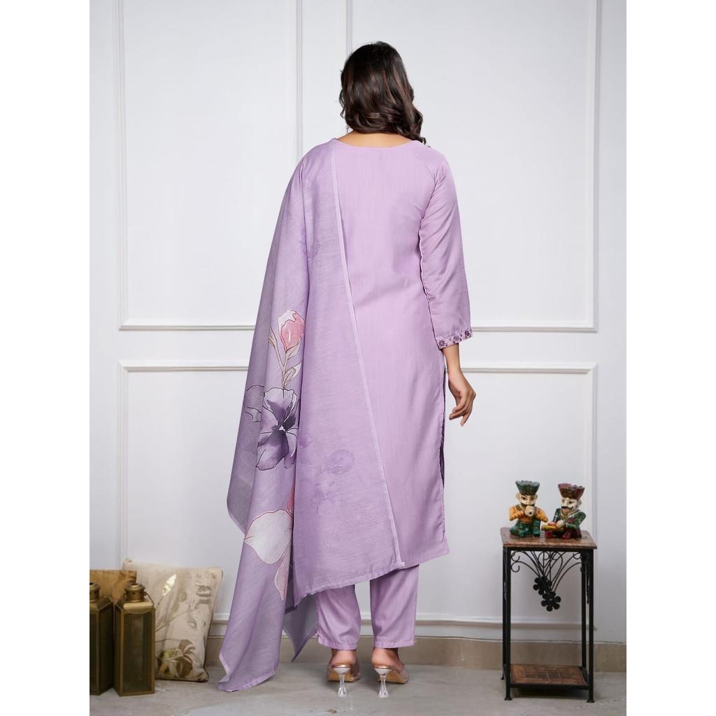 Women Indian Rayon Kurta Pant Dupatta Set Designer Party Wear Top Tunic Kurti VSO-1716 c