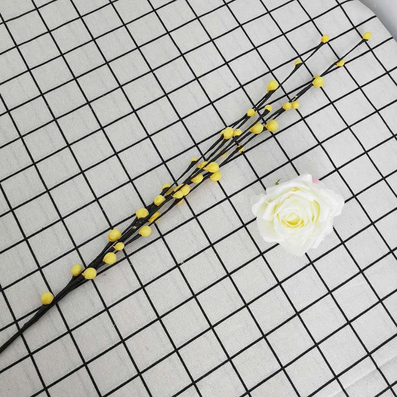 Doğrudan Satış Yeşil Bitkiler Üst Düzey Simülasyon Gümüş Söğüt Yapay Çiçek Simülasyon Çiçek Dalı Erik Tomurcuğu Modern Ev Dekorasyonu